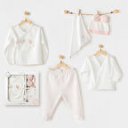 Andywawa AC25550 Newborn Set Pınk Baloons 5'Li Hastane Çıkışı Ekru