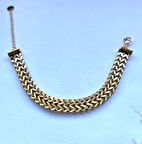 Altın Renkli Kalın Zincir Çelik bileklik