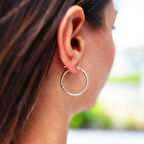 Small Piramit Halka Küpe