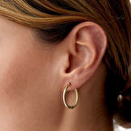 Yarı Dokulu Halka Küpe