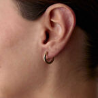 Small Köşeli Halka Küpe