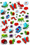 Sticker Kabartmalı A4 boyutunda Stiker Defter, planlayıcı etiket, -(Lim087) - Sevimli Böcekler