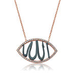 Gümüş Allah Yazılı Kadın Kolye