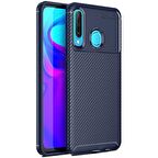 Huawei P30 Lite Karbon Desenli Negro Silikon Kılıf