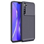 Realme XT Karbon Desenli Negro Silikon Kılıf