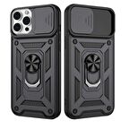 Apple iPhone 13 Pro Uyumlu Kızaklı Kamera Korumalı Tank Kılıf