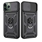 Apple iPhone 11 Pro Uyumlu Kızaklı Kamera Korumalı Tank Kılıf