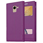 Samsung Galaxy J6 J600 Uyumlu Pencereli Kapaklı Magnum Kılıf