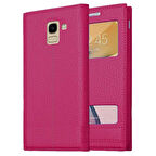 Samsung Galaxy J6 J600 Uyumlu Pencereli Kapaklı Magnum Kılıf