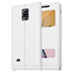 Samsung Galaxy Note 4 Uyumlu Pencereli Kapaklı Magnum Kılıf