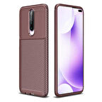 Xiaomi Redmi K30 Karbon Desenli Negro Silikon Kılıf