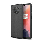 OnePlus 7T Deri Görünümlü Firo Silikon Kılıf