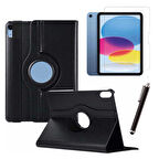 Apple iPad 10. Nesil / iPad A16 Uyumlu 10,9 inç Tablet Kılıfı Cam Kalem Set