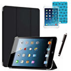 Apple iPad Mini 2 / Mini 3 Uyumlu Smart Cover Tablet Kılıfı Ekran Koruyucu Kalem Set