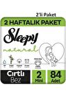 Sleepy Natural 2 Haftalık Paket Bebek Bezi 2 Numara Mini 168'li