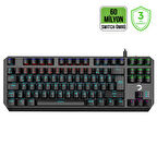 GamePower Overlord 60M Mekanik Kırmızı Switch Türkçe Q 88 Tuş USB Gaming Klavye - 3 Yıl Garantili