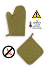 Yanmaz Fırın Eldiveni Ve Fırın Tutacağı (1 ELDİVEN 1 TUTACAK)