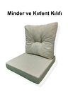 1 Adet Bahçe Balkon Mobilyası Minderi Kılıfı (1 ADET MİNDER, 1 ADET KIRLENT Yanlızca Kılıf Gönderilecektir)