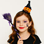 Halloween Cadılar B Taç Bal Kabağı Ponponlu Şapkal