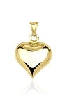 14 Ayar Altın Şişko Kalp Kolye Ucu