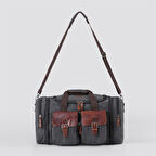 ÇÇS 40232 Genişleyebilir Kanvas Seyahat Çantası Valiz Siyah