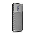 Gpack Oppo Reno Kılıf Negro Karbon Dizayn SilikonNano Glass