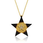 925 Ayar Gümüş Yıldız Kadın Gümüş Kolye