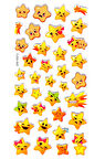 Sticker Kabartmalı Stiker Defter, Planlayıcı Etiket (Ldg003)-17x9 cm - Yıldız Emoji
