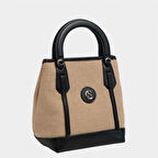 Classy Mini Keten Kadın Çanta Siyah