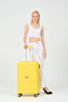 Keo-Plus Sarı Orta Boy Silikon Kırılmaz PP Valiz