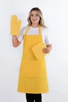 Simple 3'lü Set Ayar Askılı Mutfak Önlüğü Seti (ELDİVEN, TUTACAK)