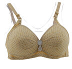 Lusk Emes Süngerli Destekli Desenli Sarı Sütyen No:61