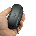 Hakiki Deri Fermuarlı Anahtarlık Şık ve Fonksiyonel Siyah