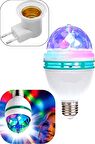 Renkli Disko Ampulü Lambası E27 Duy Hediye LED Ampul Dönen Disco Topu Lamba Işık Ampül Hareketli