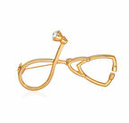 Steteskop Şeklinde Medikal Broş P0654