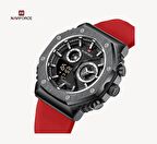 YENİ MODEL NAVİFORCE DİLİTAL ANALOG ALARMLI AYDINLATMALI SPOR  KOL SAATİ