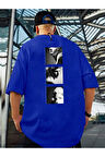 Erkek 3'lü Sırt Baskılı Oversize T-shirt