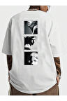 Erkek 3'lü Sırt Baskılı Oversize T-shirt