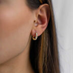 Şerit Taşlı J Küpe