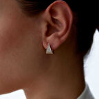 Taşlı Üçgen Küpe