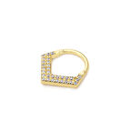 Beyaz Taşlı Helix Piercing