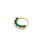 Yeşil Yedi Taşlı Helix Piercing