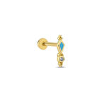 Mavi Mineli Vintage Tragus Piercing