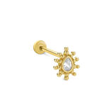 Point Frame Damla Tragus Piercing