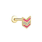 Ok Pink Mineli Beş Taş Tragus Piercing