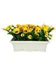 Yapay Çiçek Sarı Ay Çiçeği Papatya Küpeşte Askılı Saksıda Balkon Çiçeği Çiçek Sepeti
