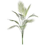 Yapay Çiçek Dal Areka Palmiye 12 Yaprak 130 cm Salon Çiçeği Yapay Bitki