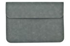 13" Deri İnce Çift Mıknatıslı Dizüstü Bilgisayar Kılıfı Koruma Çantası Gri (25x33cm)