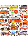 Sticker Kabartmalı Stiker Defter, Planlayıcı Etiket (Syd231-03)-20x18cm - İtfaiye Polis Ambulans