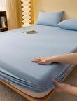 Ranforce Pamuklu Yastık Kılıflı Lastikli Çarşaf Takımı 160 x 200 Çift Kişilik